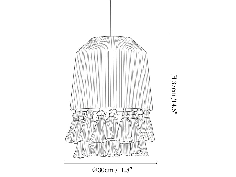Fringe Jute Pendant Lamp