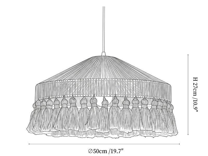 Fringe Jute Pendant Lamp
