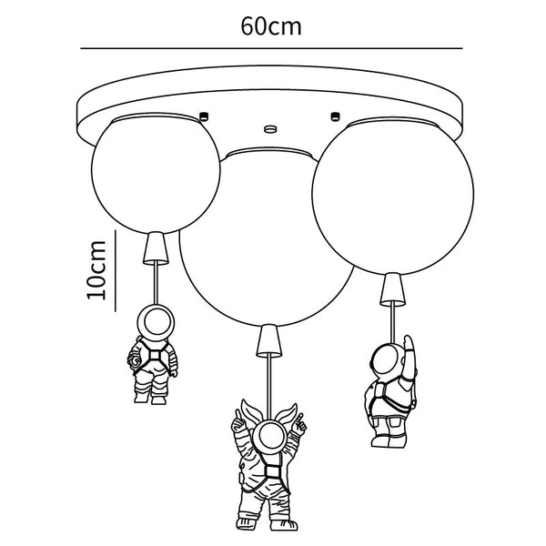 Frosted Balloon Combination Ceiling Lamp