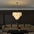 Frosted Murano Cascade Chandelier