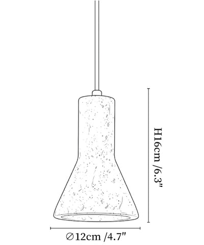 Funnel Travertine Pendant Lamp