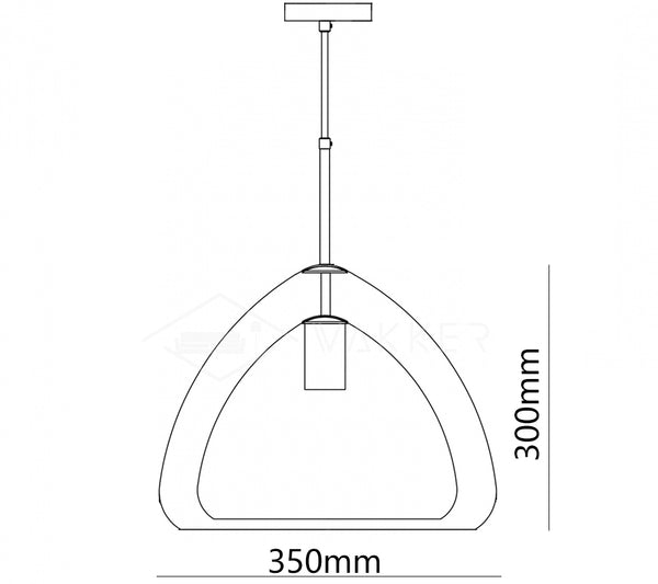Futuristische Glass Pendant Light