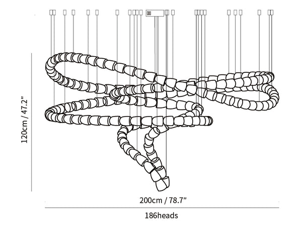 The Gabriel Spiral LED Chandelier | Custom Size & Made-to-Order Lighting for Luxury Residences & Commercial Spaces