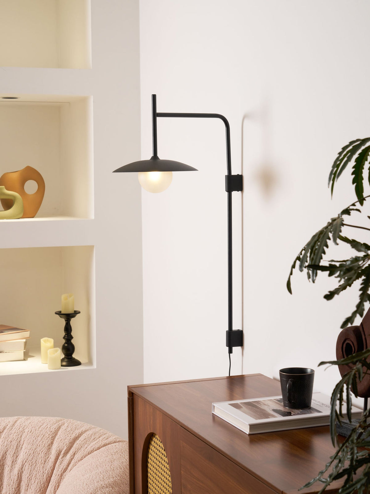 Gea Swing Arm Plug - in Wall Lamp