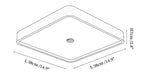 Geo Travertine Square Ceiling Light
