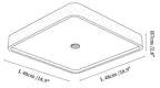 Geo Travertine Square Ceiling Light