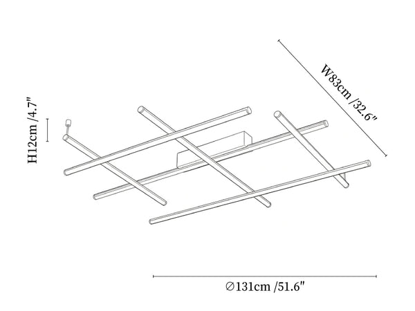Geometric Linear Ceiling Lamp