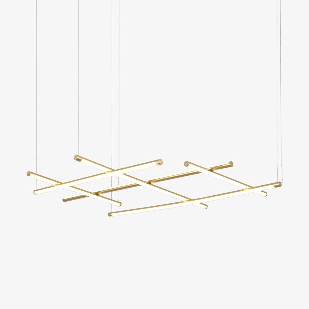 Geometric Linear Grid Pendant Lamp