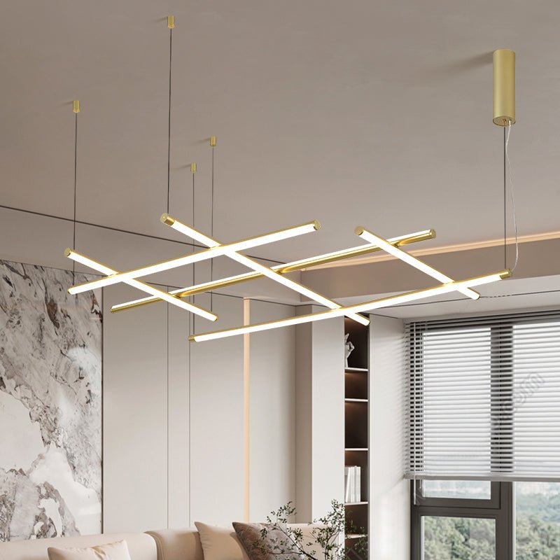 Geometric Linear Grid Pendant Lamp