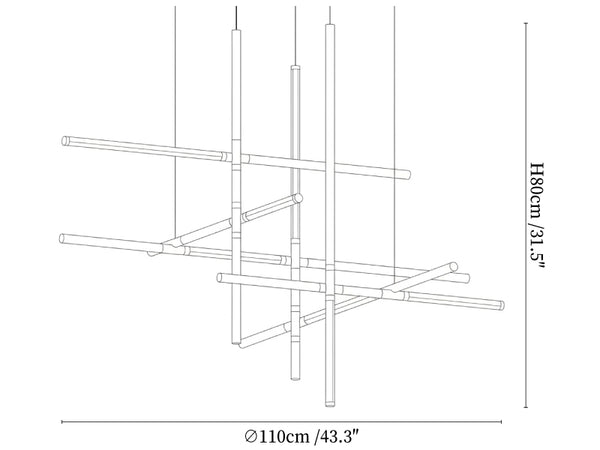 Geometric Linear Pendant Lamp