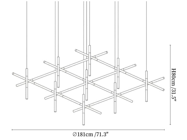 Geometric Linear Pendant Lamp