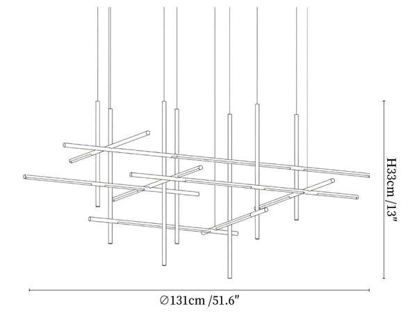 Geometric Linear Pendant Lamp