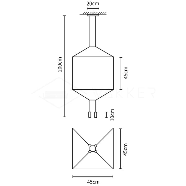 Geometric Lines Pendant Lamp