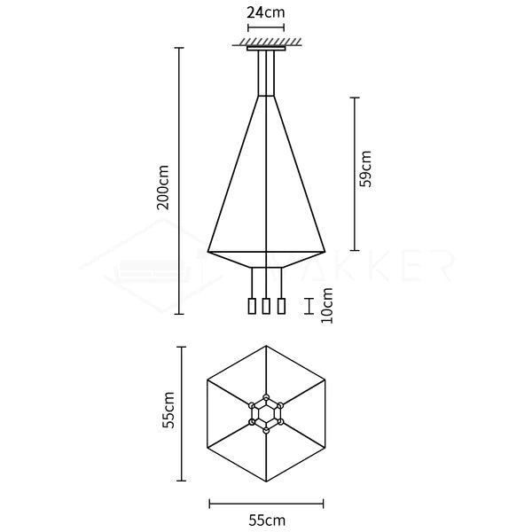 Geometric Lines Pendant Lamp