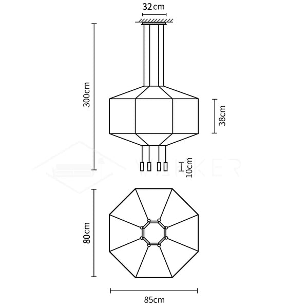 Geometric Lines Pendant Lamp