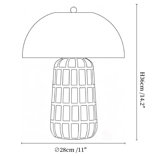Geometric Pattern Ceramic Table Lamp