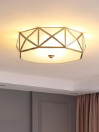 Geometric Shaped Flush Ceiling Light