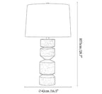 Geometric Travertine Table Lamp