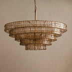 Ghiaccio Layered Glass Chandelier