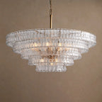 Ghiaccio Layered Glass Chandelier