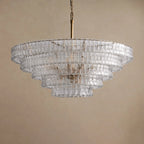 Ghiaccio Layered Glass Chandelier