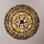 Ghiaccio Layered Glass Chandelier