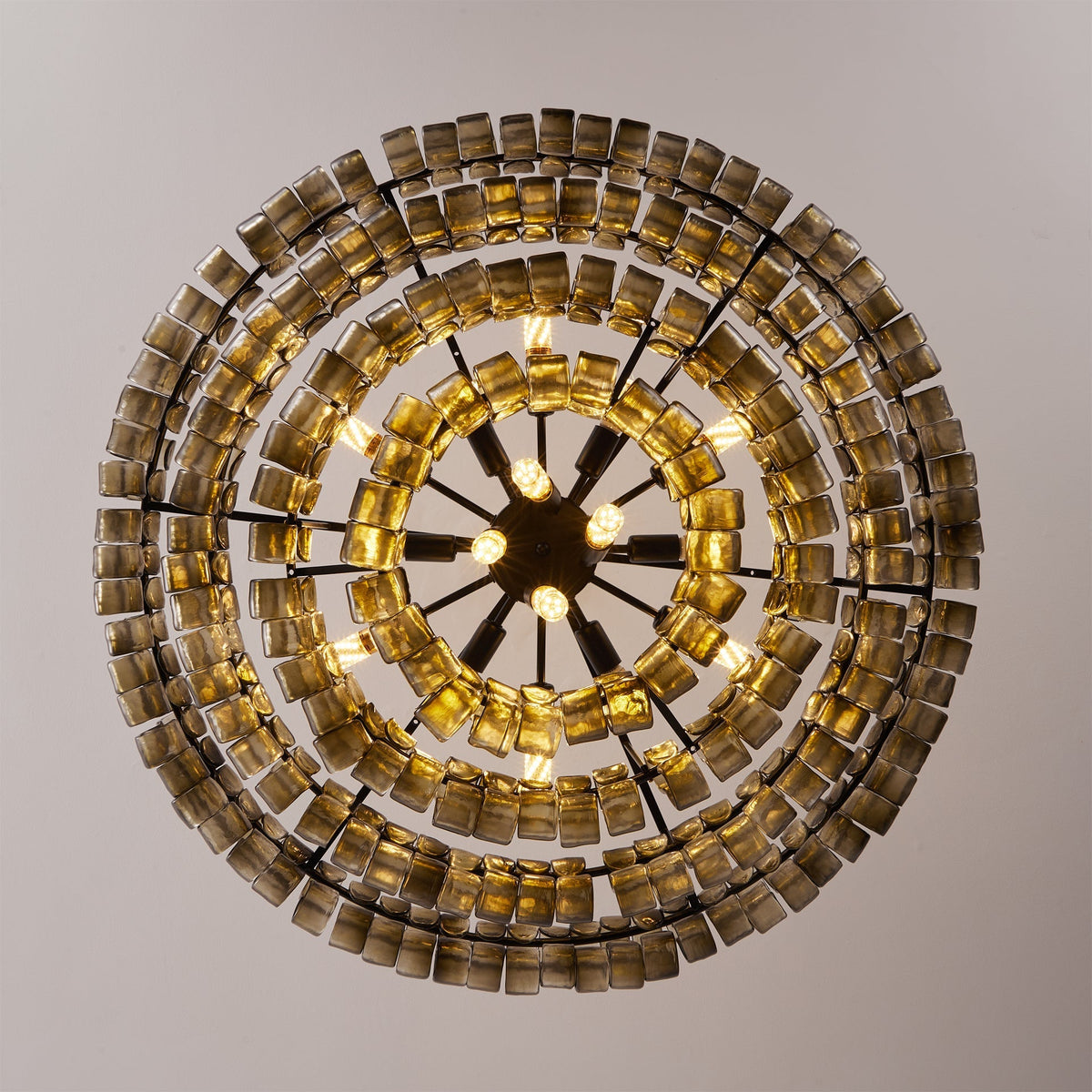 Ghiaccio Layered Glass Chandelier