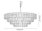 Ghiaccio Layered Glass Chandelier