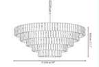 Ghiaccio Layered Glass Chandelier