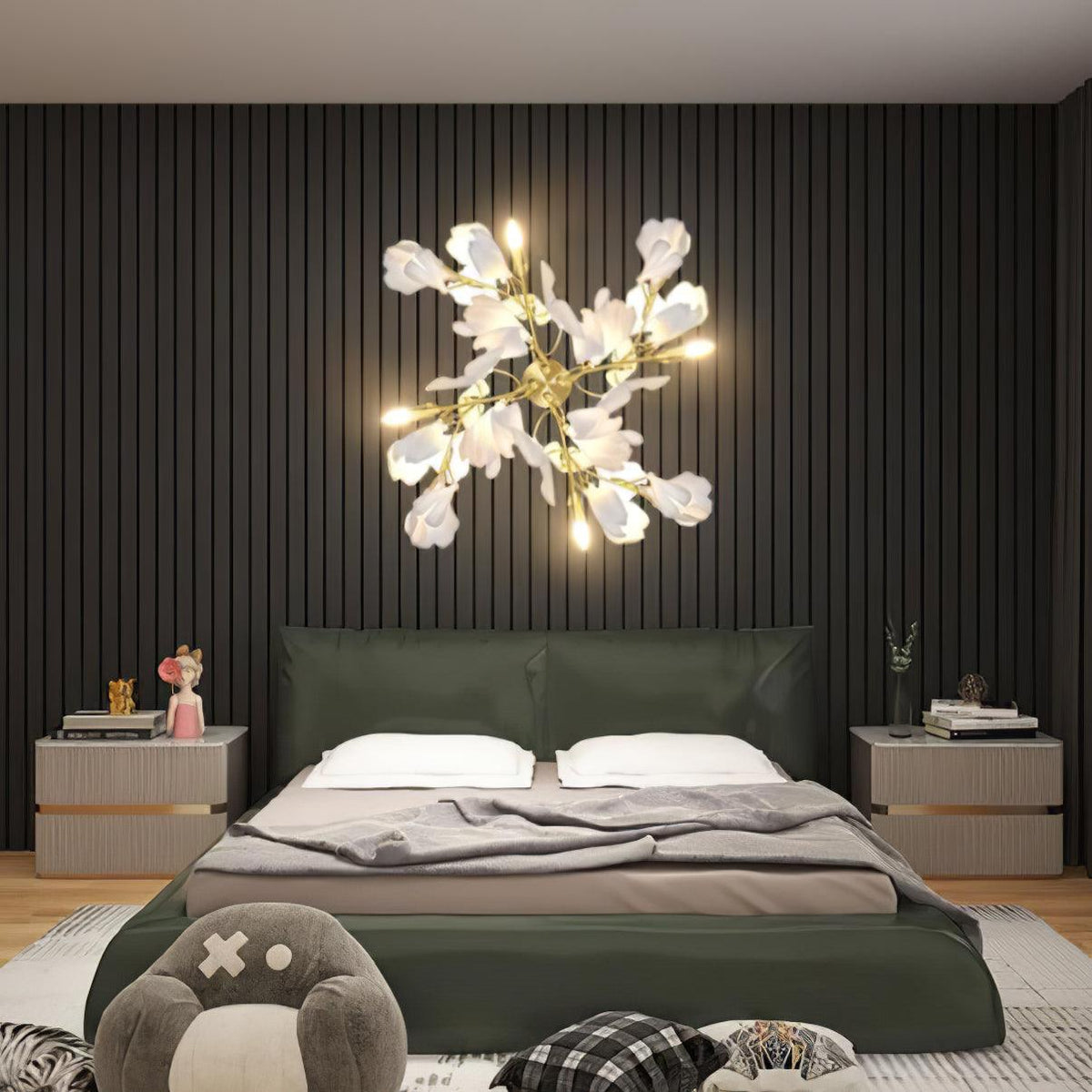Gingko Flowers Plug - in Wall Lamp