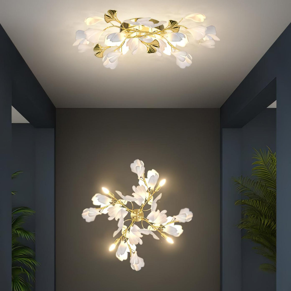 Gingko Flowers Plug - in Wall Lamp