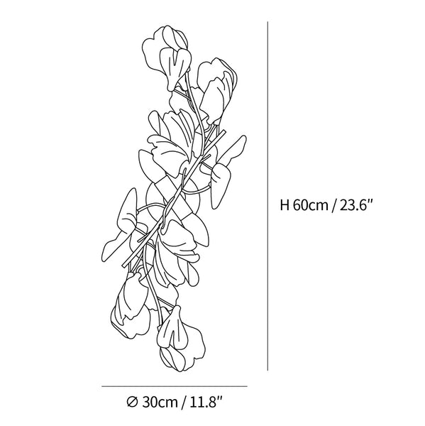 Gingko Flowers Wall Lamp