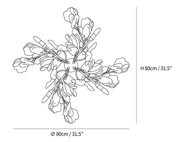 Gingko Flowers Wall Lamp