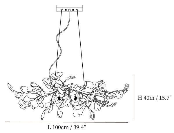 Gingko Cascade Chandelier