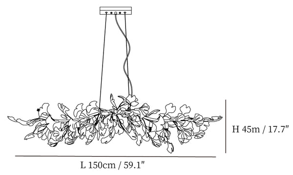 Gingko Cascade Chandelier