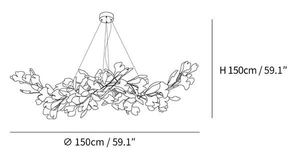 Gingko Wing Chandelier