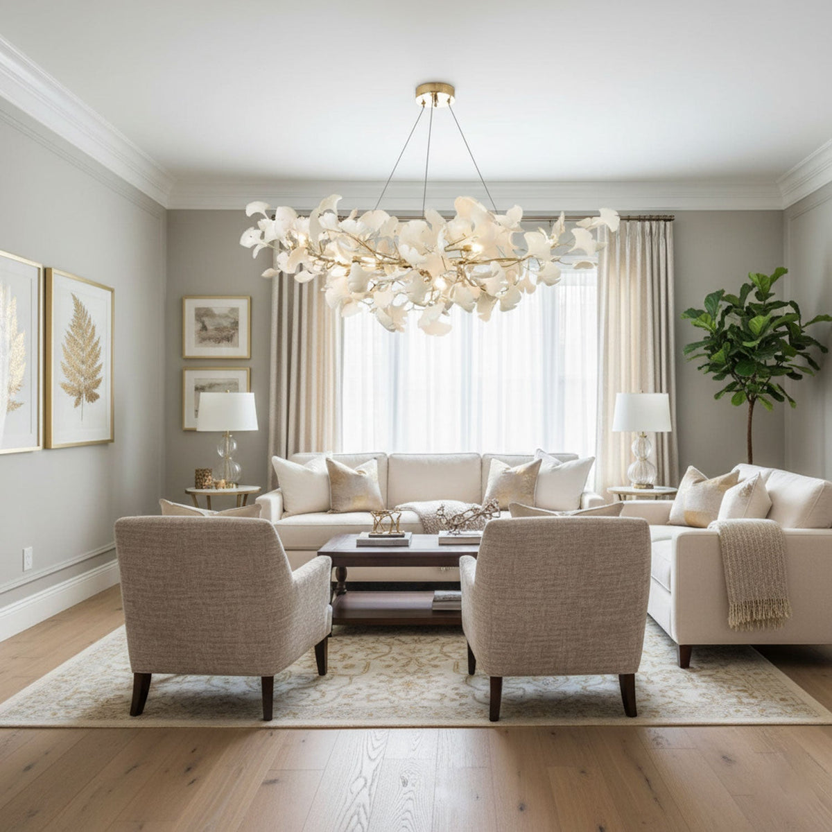 Gingko Chandelier B