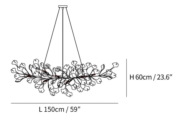 Horizon Bloom Gingko Chandelier