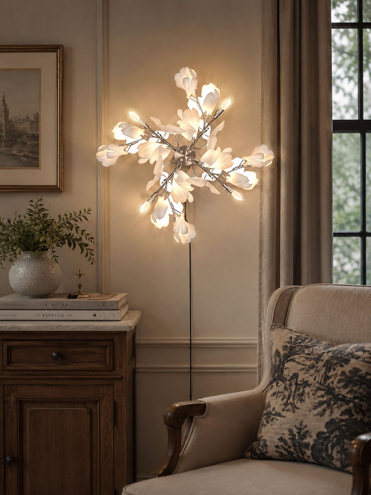 Gingko Flowers Plug - in Wall Lamp