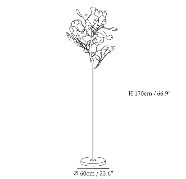 Gingko Leaf Floor Lamp