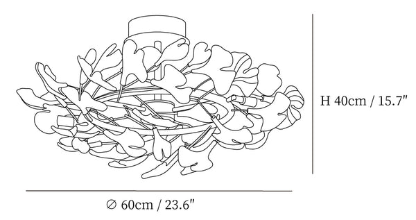 Gingko Flush Ceiling Lamp