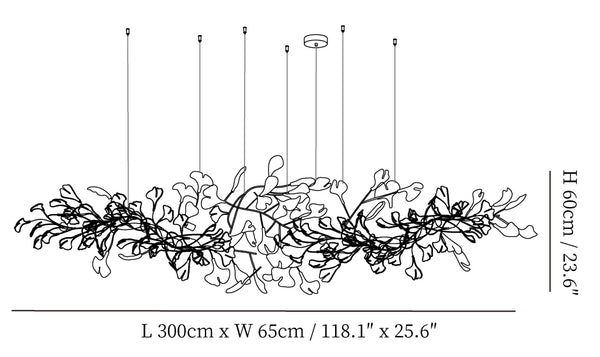 Ginkgo Cloud Chandelier