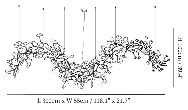 Ginkgo Vine Chandelier