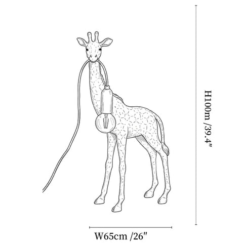 Giraffe Royale Sculpture Floor Lamp
