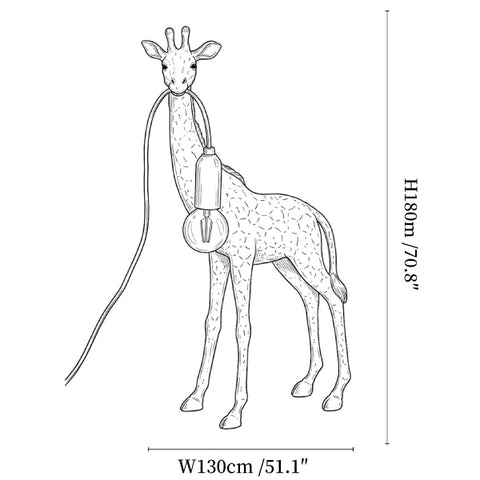 Giraffe Royale Sculpture Floor Lamp