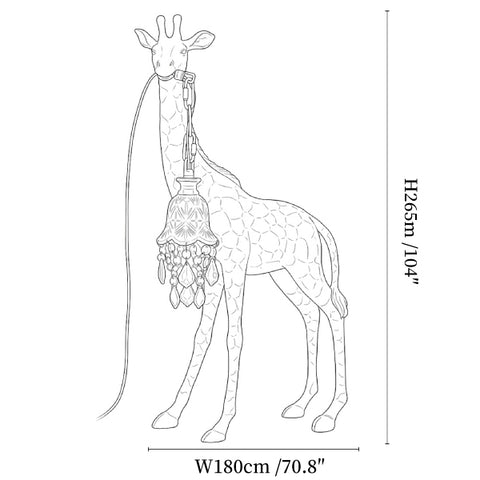 Giraffe Royale Sculpture Floor Lamp