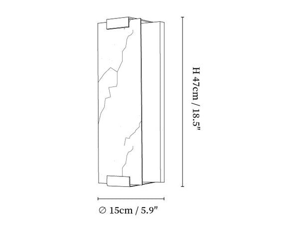 Glacier Aura Alabaster Wall Lamp