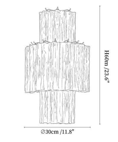 Glacier Tier Glass Wall Light