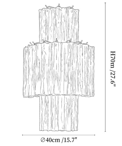 Glacier Tier Glass Wall Light