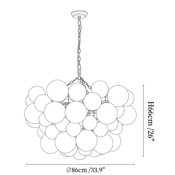 Glass Ball Bubble Chandelier